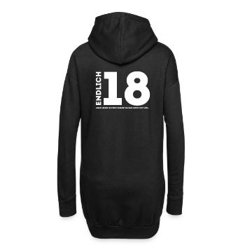 18 na endlich 18. Geburtstag | 18 Jahre volljährig - Hoodie-Kleid - Schwarz - Hinten