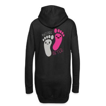 Podologe Fußpflege Pediküre Podologie Geschenke - Hoodie-Kleid - Schwarz - Hinten
