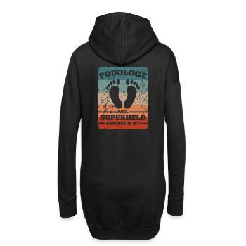 Podologe Fußpflege Pediküre Podologie Geschenke - Hoodie-Kleid - Schwarz - Hinten