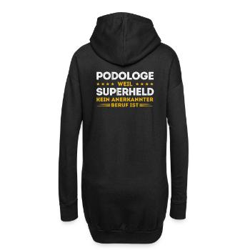Podologe Fußpflege Pediküre Podologie Geschenke - Hoodie-Kleid - Schwarz - Hinten