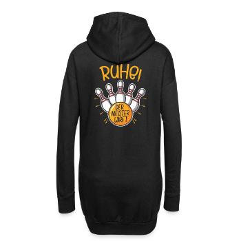 Ruhe! Der Meister wirft! lustiges Bowling T-Shirt - Hoodie-Kleid - Schwarz - Hinten