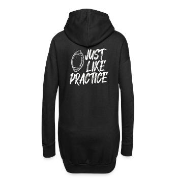 Tout comme la pratique du football américain - Sweat-shirt à capuche long Femme - noir - Dos
