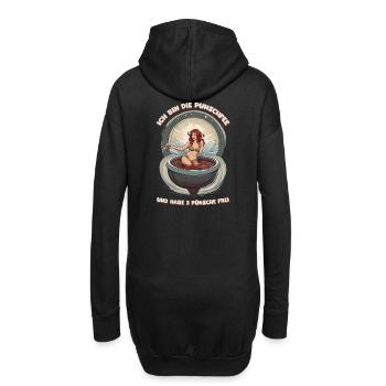 Ich bin die Punschfee Glühwein Weihnachten - Hoodie-Kleid - Schwarz - Hinten