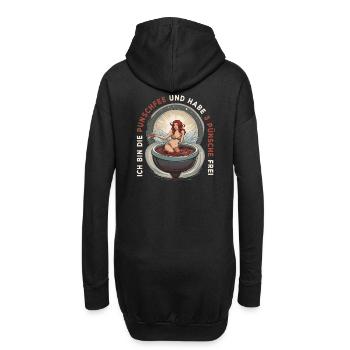 Ich bin die Punschfee Glühwein Weihnachten - Hoodie-Kleid - Schwarz - Hinten