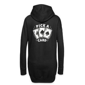 Choisissez une carte - cadeau magique pour les magiciens - Sweat-shirt à capuche long Femme - noir - Dos