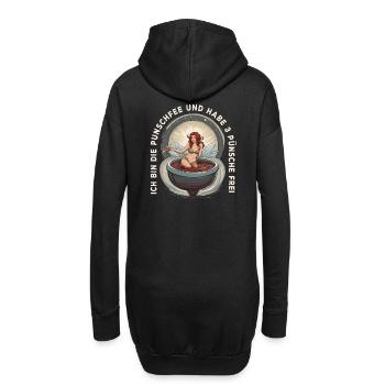 Ich bin die Punschfee Glühwein Weihnachten - Hoodie-Kleid - Schwarz - Hinten
