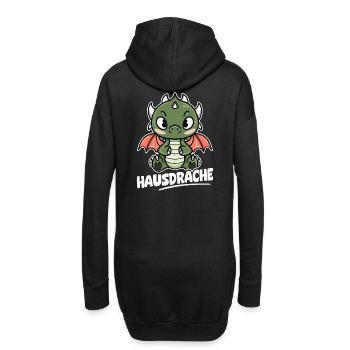 Hausdrache. Stark, Mutig und Unbesiegbar. Drache - Hoodie-Kleid - Schwarz - Hinten