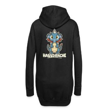 Hausdrache. Stark, Mutig und Unbesiegbar. Drache - Hoodie-Kleid - Schwarz - Hinten