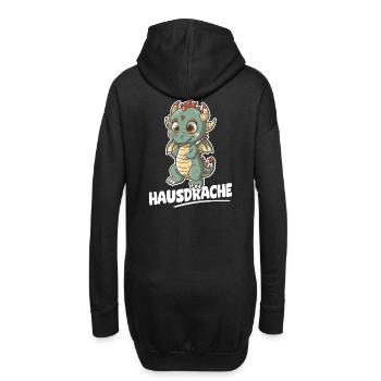Hausdrache. Stark, Mutig und Unbesiegbar. Drache - Hoodie-Kleid - Schwarz - Hinten