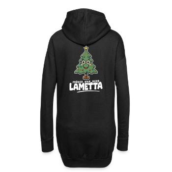 Früher war mehr Lametta - Hoodie-Kleid - Schwarz - Hinten