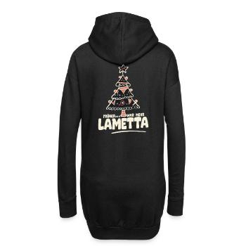 Früher war mehr Lametta - Hoodie-Kleid - Schwarz - Hinten