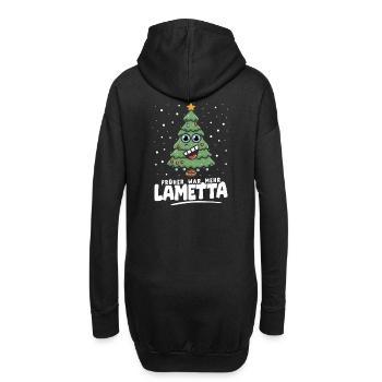 Früher war mehr Lametta - Hoodie-Kleid - Schwarz - Hinten