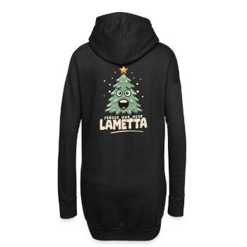 Früher war mehr Lametta - Hoodie-Kleid - Schwarz - Hinten
