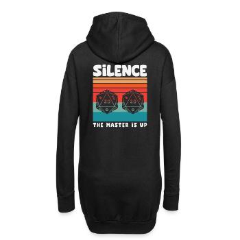 Silence! The Master Is Up D20 Würfel - Hoodie-Kleid - Schwarz - Hinten