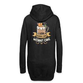 J’adore le gâteau au lait de poule sans gâteau - Sweat-shirt à capuche long Femme - noir - Dos