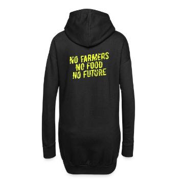 Pas d’agriculteurs, pas de nourriture, pas d’avenir, d’agriculteur, d’agriculteur - Sweat-shirt à capuche long Femme - noir - Dos