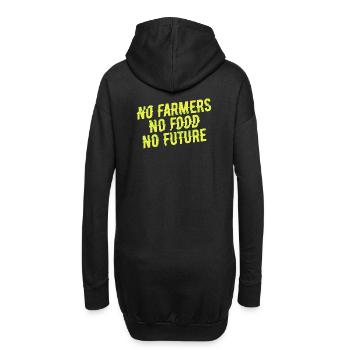 Pas d’agriculteurs, pas de nourriture, pas d’avenir, d’agriculteur, d’agriculteur - Sweat-shirt à capuche long Femme - noir - Dos