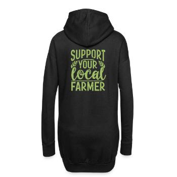 Soutenez votre agriculteur local Bauer Landwirt - Sweat-shirt à capuche long Femme - noir - Dos