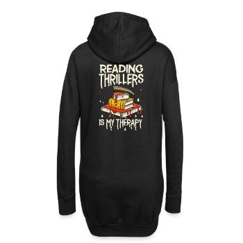 Reading Thrillers Is My Therapy - Hoodie Dress - black - Back