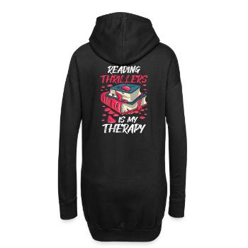 Reading Thrillers Is My Therapy - Hoodie Dress - black - Back