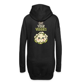 Mangez vos légumes Amateur de légumes Végétalien Végétalien - Sweat-shirt à capuche long Femme - noir - Dos