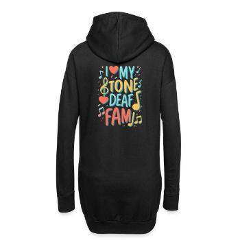 JE DÉTESTE MA FAMILLE SOURDE - Sweat-shirt à capuche long Femme - noir - Dos