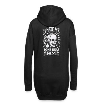 I HATE MY DEAF-TONE FAM - Hoodie-Kleid - Schwarz - Hinten