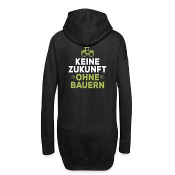 Keine Zukunft ohne Bauern Landwirtschaft Landwirt - Hoodie-Kleid - Schwarz - Hinten