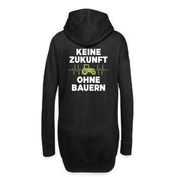Keine Zukunft ohne Bauern Bauer Demo Landwirt - Hoodie-Kleid - Schwarz - Hinten