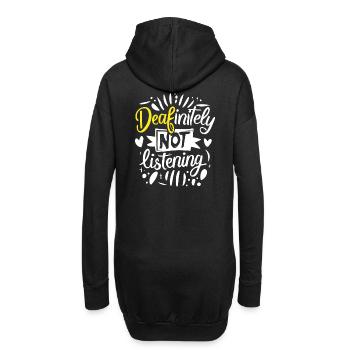 DEAFinitely Not Listening - Fierté sourde - Sweat-shirt à capuche long Femme - noir - Dos