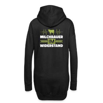 'Milchbauer im Widerstand Bauer Demo Landwirt - Hoodie-Kleid - Schwarz - Hinten