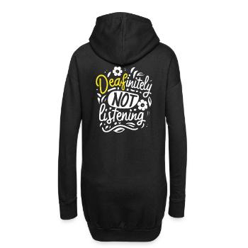 DEAFinitely Not Listening - Fierté sourde - Sweat-shirt à capuche long Femme - noir - Dos