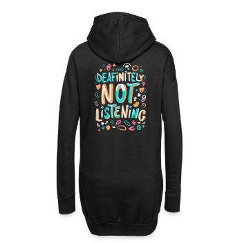 DEAFinitely Not Listening - Fierté sourde - Sweat-shirt à capuche long Femme - noir - Dos