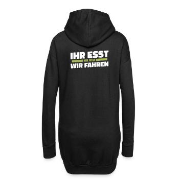 Ihr esst nur wenn wir fahren Bauer Demo Landwirt - Hoodie-Kleid - Schwarz - Hinten