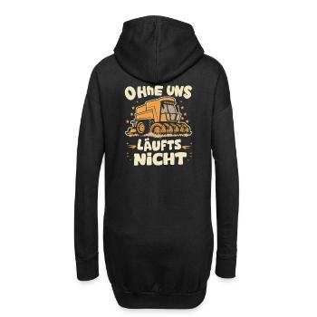 Ohne uns läuft nichts Protest Großdemo Demo Streik - Hoodie-Kleid - Schwarz - Hinten
