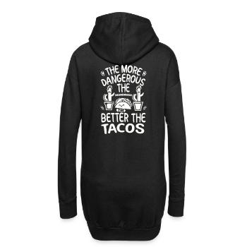 T-shirt Tacos & Adventure – Dangereusement bon ! - Sweat-shirt à capuche long Femme - noir - Dos