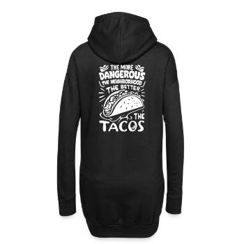 T-shirt Tacos & Adventure – Dangereusement bon ! - Sweat-shirt à capuche long Femme - noir - Dos