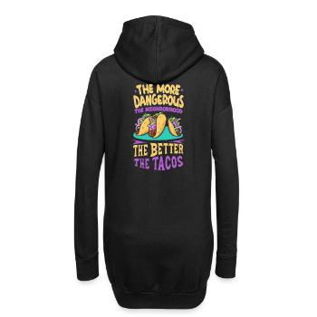 T-shirt Tacos & Adventure – Dangereusement bon ! - Sweat-shirt à capuche long Femme - noir - Dos