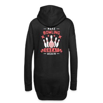 Make Bowling great again - Bowlingkugel Pin - Hoodie-Kleid - Schwarz - Hinten