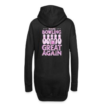 Make Bowling great again - Bowlingkugel Pin - Hoodie-Kleid - Schwarz - Hinten