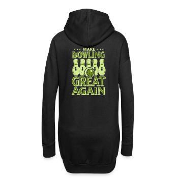Make Bowling great again - Bowlingkugel Pin - Hoodie-Kleid - Schwarz - Hinten