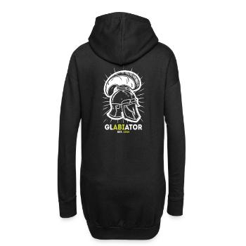 Glabiator Studium Abschlussklasse Abitur Abi 2024 - Hoodie-Kleid - Schwarz - Hinten