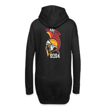 Glabiator Studium Abschlussklasse Abitur Abi 2024 - Hoodie-Kleid - Schwarz - Hinten