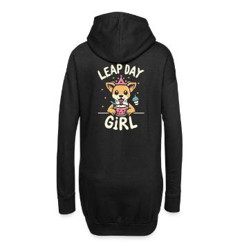 Leap Day Queen 29. Februar Geburtstag - Hoodie-Kleid - Schwarz - Hinten