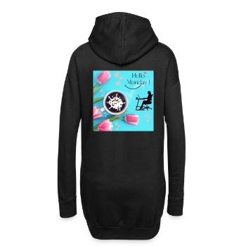 Hello Monday - Sweat-shirt à capuche long Femme - noir - Dos