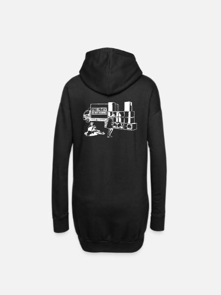 soundsystem free party 23 - Hoodie-Kleid - Schwarz