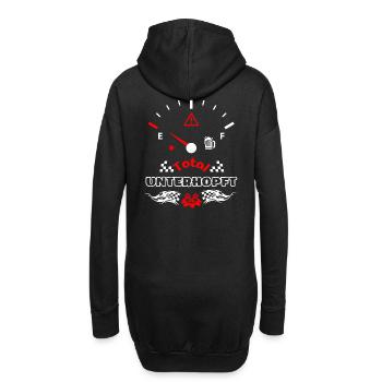 Total Unterhopft Bier Tank Display Tacho - Hoodie-Kleid - Schwarz - Hinten