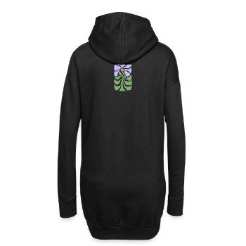 Flower graphic - Sweat-shirt à capuche long Femme - noir - Dos