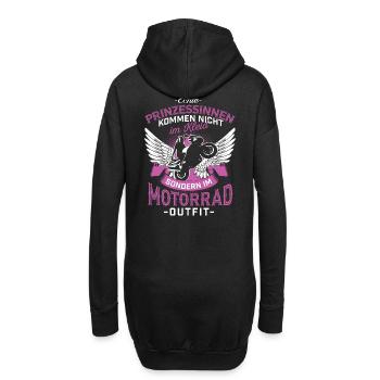 Prinzessinnen Motorrad - Hoodie-Kleid - Schwarz - Hinten