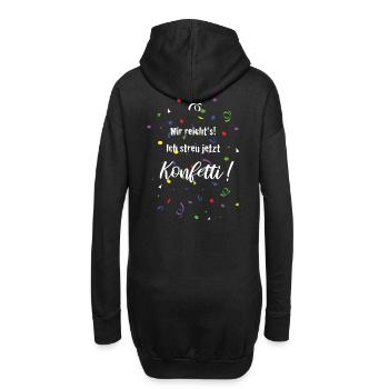 Konfetti Fasching Karneval Helau Party Feier - Hoodie-Kleid - Schwarz - Hinten
